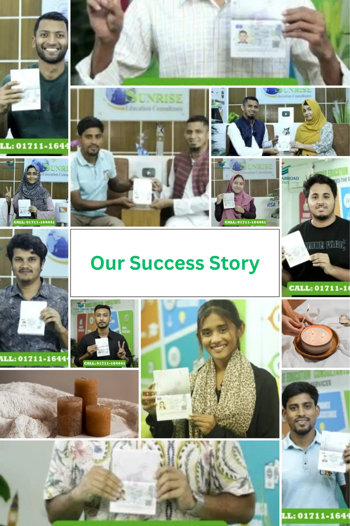 Collage of Bangladeshi students who successfully secured Italian student visas with Study Italy BD