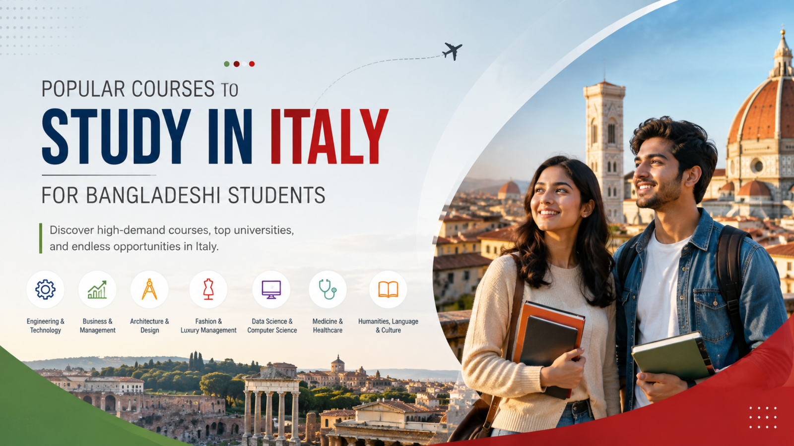 Popular courses to study in Italy for Bangladeshi students
